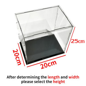Transparent Acrylic Display Box Suitable For Toy Figures Collectibles Assembled Cube Display Box Holder Dustproof Storage Box
