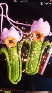 Túi đựng son nước hoa mẫu hoa tulip