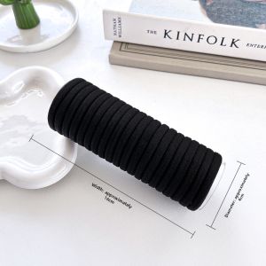 High Elasticity Durable Black Rubber Hair Tie