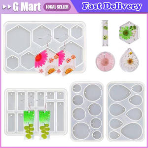 Earring Pendant Silicone Mold Geometric Rhombus Epoxy Resin Mould for DIY Earrings Keychain Necklace Charms Resin Crafts