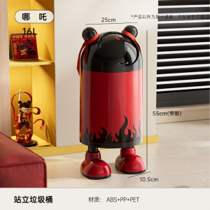 Thùng Rác Hình Ếch Dễ Thương Hoạt Hình Cho Phòng Khách Và Phòng Ngủ Thùng Rác Giấy Cổ Điển Thùng Rác Nhựa Hình Ống Dài Có Nắp Tr�ng