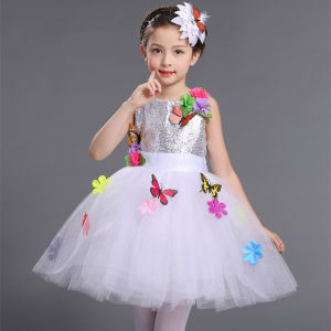 DDL | Children Performance Dress White Fluffy Tulle