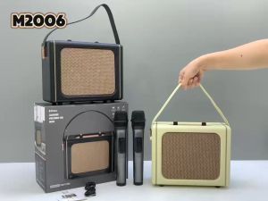 ลำโพงบลูทูธ M2006 ฟรีไมค์ลอย2ตัว รองรับAUX TF USB มีสายหิ้วพกพาง่าย เสียงเบสแน่น ปรับเอฟเฟคไมค์ได้ เสียงดี ไร้สาย