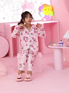 Piyama Lengan Panjang Anak Import Umur 2-12 Tahun Setelan Korean Style Premium Medan Cod KURO