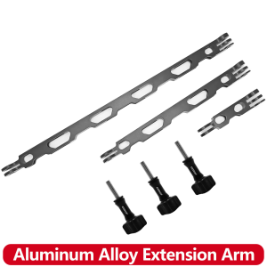 Aluminum Alloy Extension Arm with Thumb Screws for GoPro Hero 13 12 11 10 9 Insta360 X5 X4 DJI OSMO Action 6 5 Camera Mount Vlog