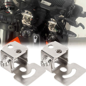 【WOKEN】4Pcs Universal Adjustable Motorcycle Headlight Spotlight Bracket Led Light Modified Angle Spotlight Extension Bracket Extended Front Wheel Bracket
