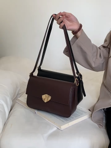 [READY TO SHIP] Brown - SHEA 2in1 Retro Soft Temperament Small Square Bag Work Commuter New Womens Bag Fashion and Versatile