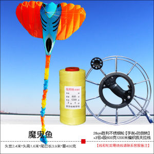 New Arrival Windproof Large Size Devil Ray Soft Tail Kite for Adults Classic Style Kites Flying Sports And Entertainment