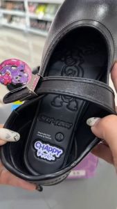 J รองเท้านักเรียนหญิง หนังดำ CARE BEARS CHAPPY รุ่น CB-9 Size 34-43