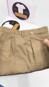 กางเกงนักเรียน สีน้ำตาล เนื้อผ้าโทเร ทนทาน ไม่ซีดง่าย ใส่สบาย ยับยาก พร้อมส่ง