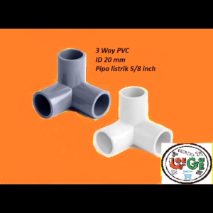 Dop End Cup polos pipa PVC warna putih & abu-abu Ukuran 5/8" 1/2" 3/4" & 1" inch atau ID 20mm 22mm 26mm & 32mm