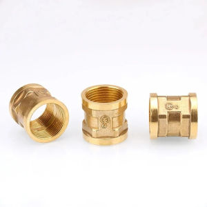 1pcs 3/4 `1 Brass Pipe Hex Nipple Fitting Quick Coupler Adapter Female To Female Thread Reducing Joint Water Oil Gas Connector