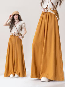 Retro American Style Pumpkin Color Loose Leggings