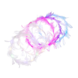 Suomi LED Feather Wreath Crown: A Luminous Festival Hair Piece