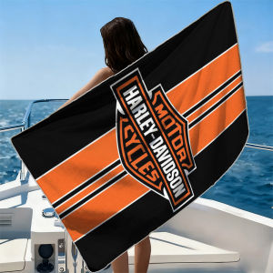 Beast Kingdom | Luxury H-Harleys D-Davidson Beach Towel Ultra-fine Fiber Quick Drying Absorbent Beach Swimming Vacationvacation Essentials