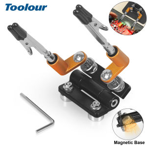 Toolour Adjustable Helping Hand with Magnetic Base Third Hand Solder Aid Soldering Wire Station Stand with Alligator Clips