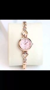 Đồng hồ đeo tay thời trang nữ JW88 dây kim loại họa tiết trái tim trẻ trung thanh lịch