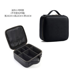 Trendy Large Capacity PU Makeup Bag Portable Single Shoulder Crossbody Nail Art Embroidery Storage Bag for Makeup Artists