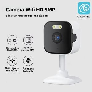 Camera Mini Trong Nhà 5MP HD Wifi Với Tầm Nhìn Ban Đêm Âm Thanh Hai Chiều Phát Hiện Con Người Điều Khiển Ứng Dụng O-KAM Để Đảm Bảo An Ninh Gia Đình Khả Năng Tương Thích 5G