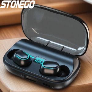 True Wireless Earbuds Bluetooth 5.0 Noise Cancelling Touch Controls Digital Display Sports Headset