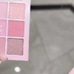 Pink Sakura 9-Color Eyeshadow and Blush Palette Shimmer and Matte Embossed Cherry Blossom Design for Makeup Lovers‘s Festival