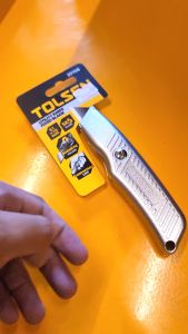 Tolsen Heavy Duty Utility Knife Fixed Blade Cutter (61x19 mm) Aluminum Body 30108
