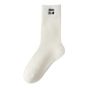 JIAZINI | Womens Autumn/Winter Wool Socks Warm Embroidered Long Socks Mid-Calf Socks Postpartum Socks Sleep Socks