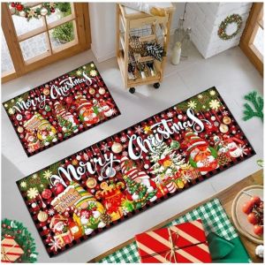 Thảm Trải Sàn Nhà Bếp VIKAMA Flannel Thấm Nước Dễ Dàng Làm Sạch Chủ Đề Giáng Sinh Của Mỹ Thảm Trong Nhà Dành Cho Nhà Hàng Phòng Giặt Đồ Sử Dụng Trang Trí