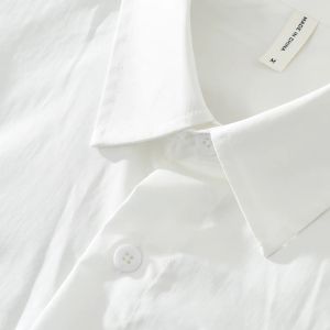 Kemeja Lengan Panjang Pria Motif Abstract Modern dengan Patchwork