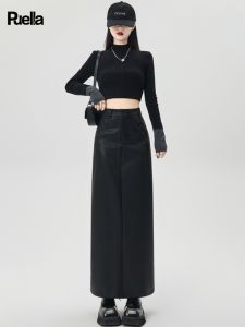 puella | High Waist Straight Cut Back Slit Skirt