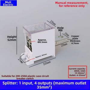 FJ6 Terminal Box One in Multiple out Wire Connector Air Switch Copper Wire Splitter Wiring Box for Plastic Shell Switch Circuit Breaker