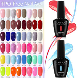 NAILCO Spring Color TPO-Free Nail Gel 15ml Nail Art Gel Varnish Soak Off UV Gel Nail Polish Semi Permanent Nail Art Top Base