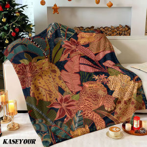 Beast Kingdom | Jungle Leopard Boho Winter Summer Flannel Blanket Throw Fleece Soft Fuzzy Plush Cozy Fleece Blankets for Sofa Ideal Gifts