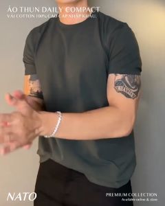 Áo Thun Cổ Tròn Nam COTON Vải Cotton Cao Cấp Đẹp Phông Tay Ngắn Màu Trắng Đen Đỏ Xanh Navy Trơn Họa Tiết NATO