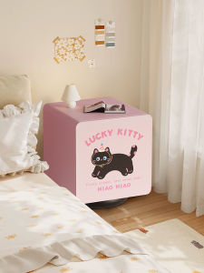 Dopamine Style Cute Cartoon Bedside Table Modern Minimalist Design Storage Cabinet for Childrens Room Luxury Sensation