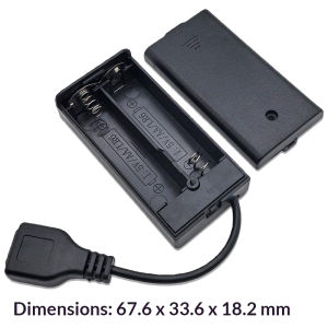 New!1/4Pcs USB Mini Power Supply Battery Box With Cover And Switch 2/3/4/5/6slots AA USB Battery Box For 4.5V LED Strip Lights