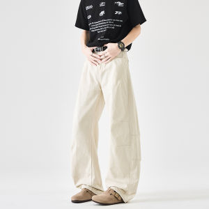 LANYUEYOU | American Chino Style Wide Leg Straight Casual Pants