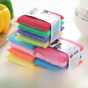 Oil-Free Sponge Block Double-Sided Kitchen Cleaning Cotton Scouring Pad Magic Scrubber for Dishwashing And Pot Cleaning