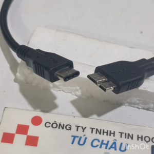 Cáp ổ cứng Type C ra Micro B / Cable Type C to Micro BM dài 30Cm (Cáp tháo LK)