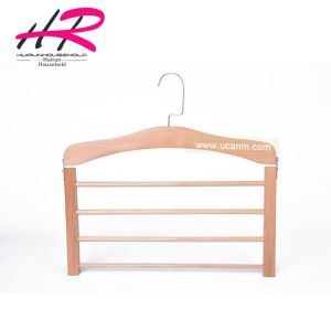 Multifunctional Wooden Pants Hanger for Towels