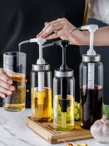 Press Honey Dispenser Bottle Glass