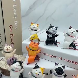 [Hoàn Tiền 10%]Mô Hình Mèo Con Nghịch Ngợm Bộ 7 Món Mô Hình Phụ Kiện Trang Trí Góc Học Tập Góc Làm viêc siêu cute