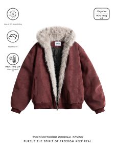 WUKONGYOUHUO | Hooded Faux Fur Trim Vintage American Style Down Jacket Warm And Anti-cold
