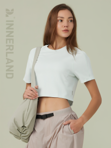 Outdoor Fitness Short Sleeve T-Shirt Small Cropped Loose Simple Style
