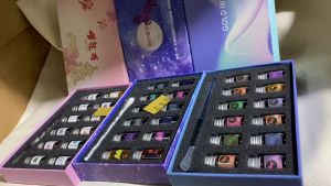 ชุดปากกาแก้ว 12 ช่องสี ปากกาจุ่มหมึก แบบแก้ว แฮนด์เมด สไตล์วินเทจ