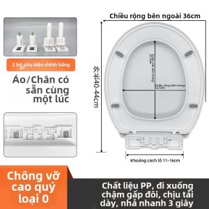 Nắp Bồn Cầu Kiểu Cũ Dày U Hình V Hình O Phụ Kiện Nắp Bồn Cầu Bằng Nhựa PP Có Đệm Từ Trung Quốc Đại Lục Dùng Tại Nhà