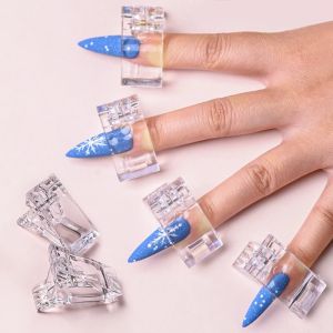 Acrylic Nail Clip Transparent Gel Quick Building Nail Tips Clips Fingernail Extension UV Clamps Manicuring Art Builder Tools Set
