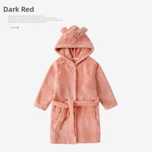 batubatu | Thick Flannel and Coral Fleece Childrens Bathrobe Set Home Wear
