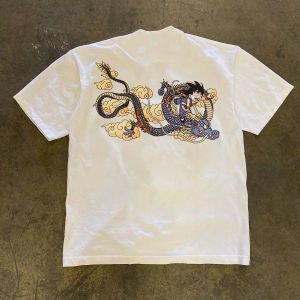 PAZHAOLANG | Plus Size Dragon Ball Print Short Sleeve T-Shirt