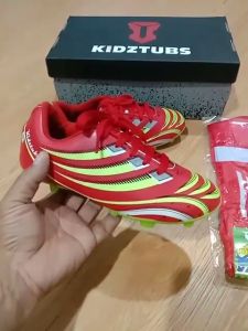 KIDZTUBS Sepatu Bola Anak Paket Komplit Sepatu Bola Tas Skin Deker Kaos Kaki Usia 6-10 Tahun Size 28 29 30 31 32 33 34 35 36 37 KDZ1933122324